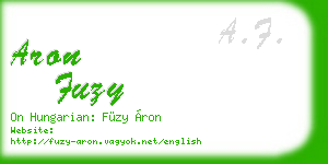 aron fuzy business card